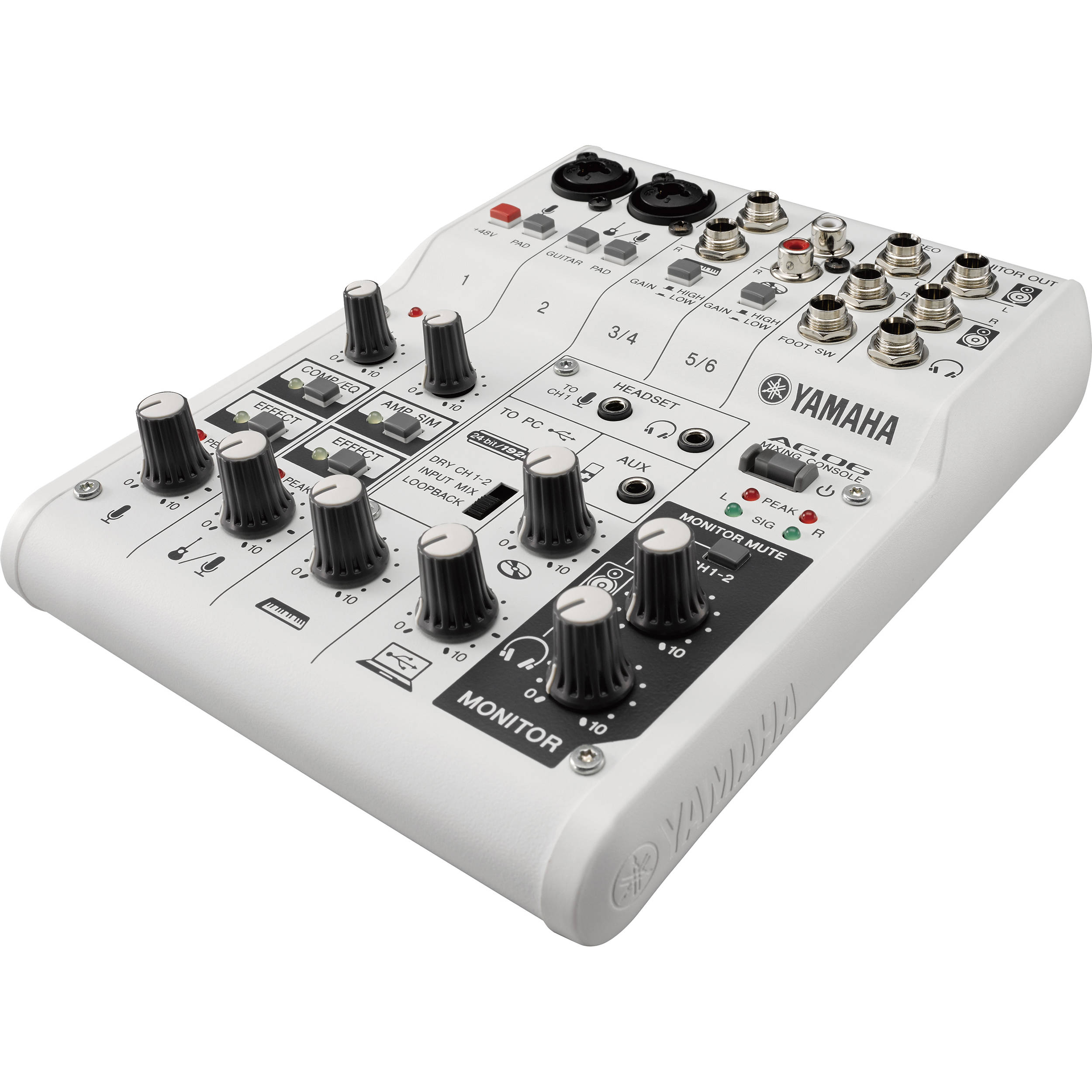 Yamaha Ag06 Digital Interface Mixer With Loopback Podcast Kits